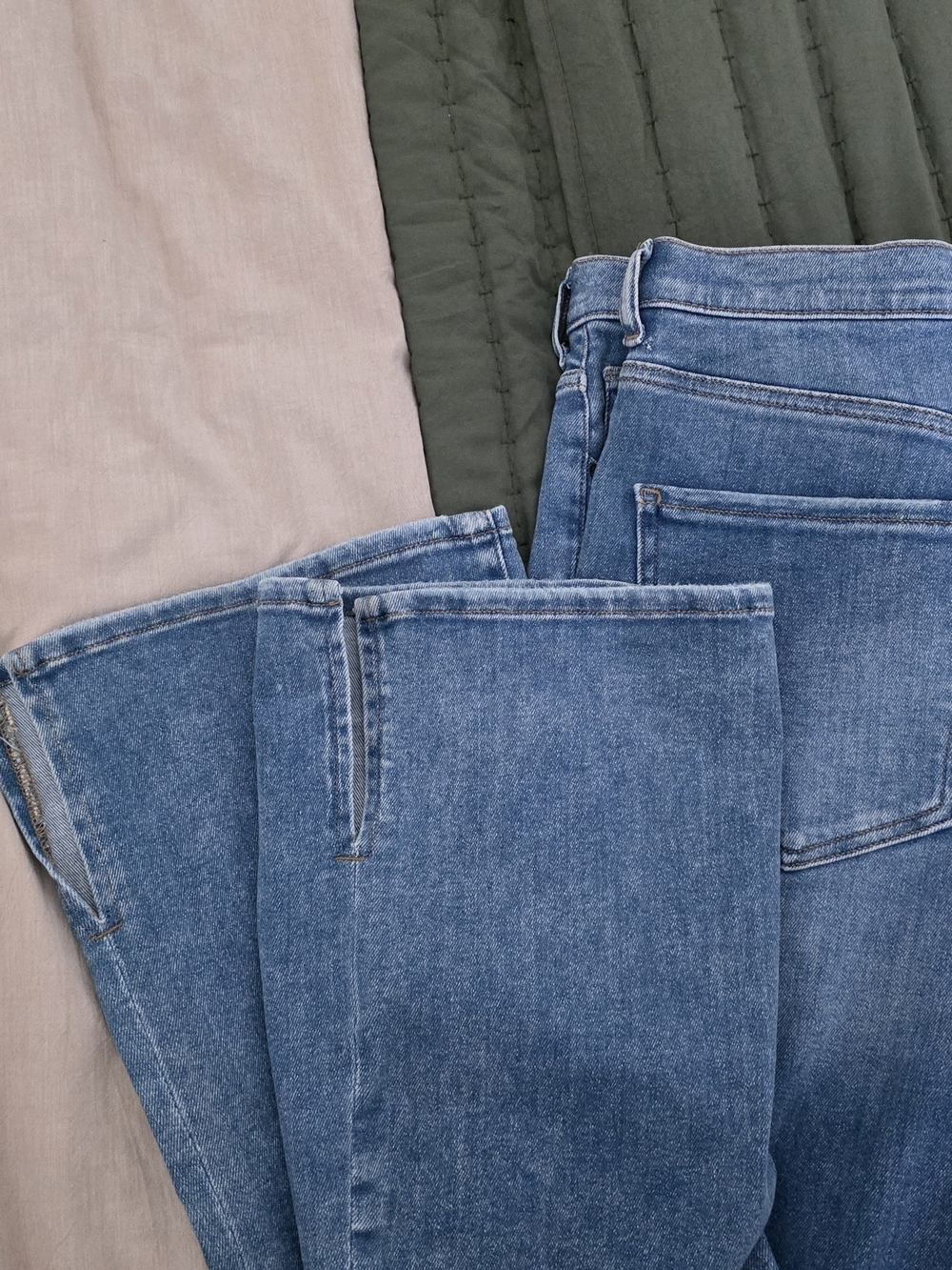 Express Women's Boot High Rise Jeans in Medium Blue Wash